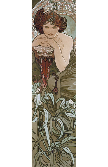 Lesezeichen Alfons Mucha Emerald