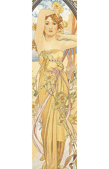 Lesezeichen Alfons Mucha Tagesgeschäftigkeit