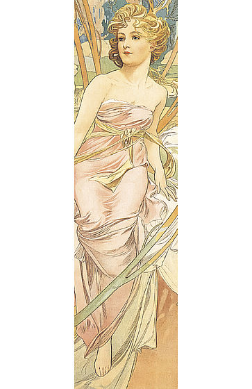 Lesezeichen Alfons Mucha Morgenerwachen