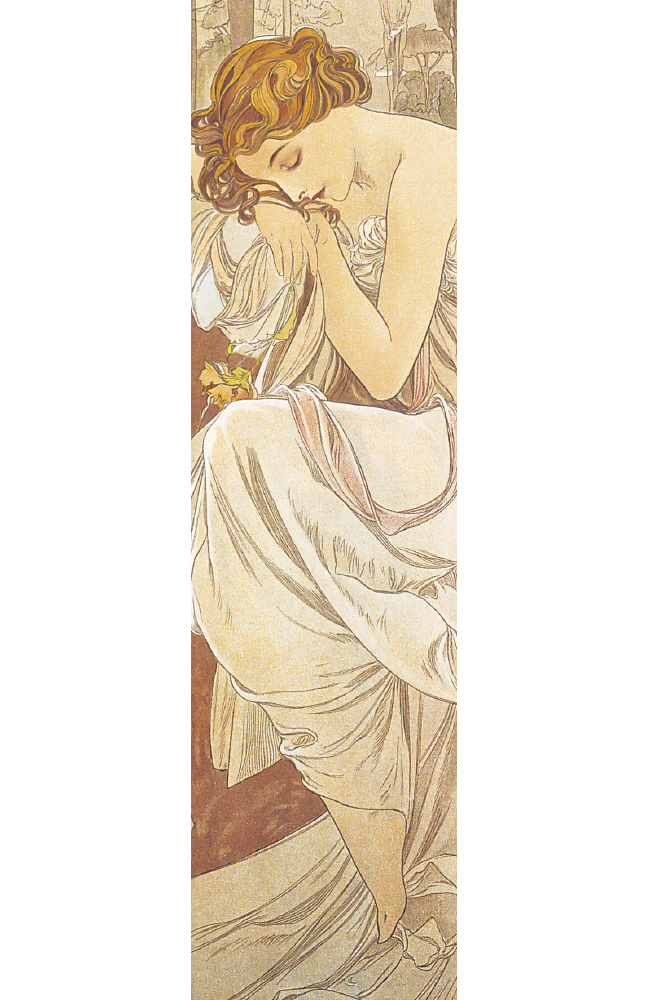 Lesezeichen Alfons Mucha Nachtruhe